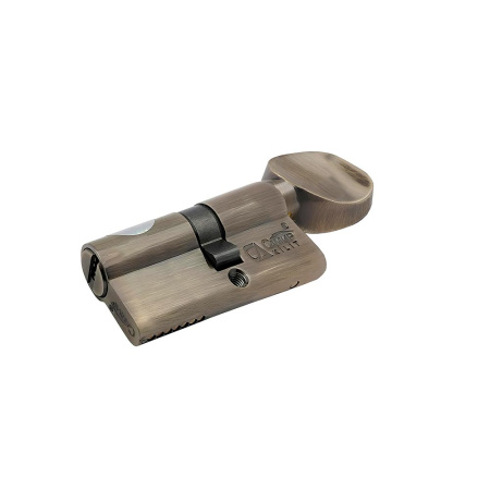 Цилиндровый механизм CW70 (30/40), тип: кл.-верт., 5 перфо кл., цвет: ант. бронза (AB), Самир-Латунь