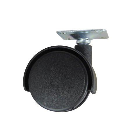 Колесо пластиковое, на платформе, модель 901, 40 мм, черное