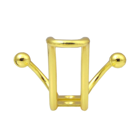 Мебельный крючок 3-рожковый, модель 655, цвет пол. латунь (PB), прутковый