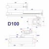 Дверной доводчик D100, цвет серебро (SL), САМИР