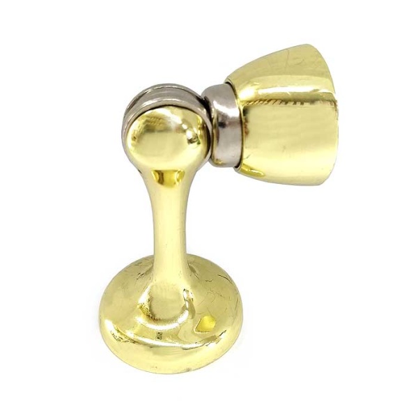 Дверной настенный упор, магнитный, модель DSM, цвет пол. латунь (PB)