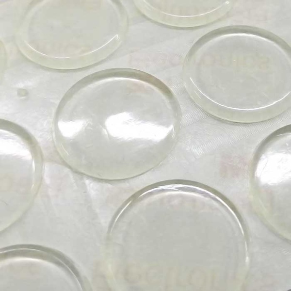 Набор круглых подпятников силиконовых прозрачных (18 шт), толщина 2*20 мм