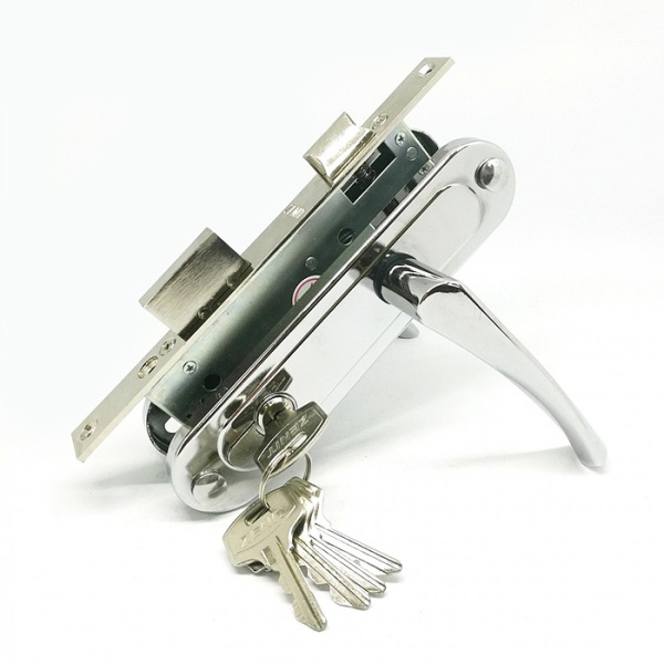 Дверной замок Зенит ЗВ7-70.04, цвет хром