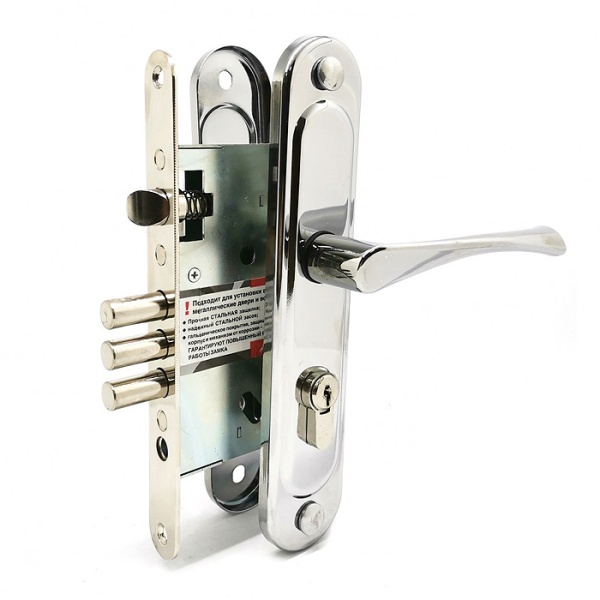 Дверной замок Зенит ЗВ4.009/17, цвет хром