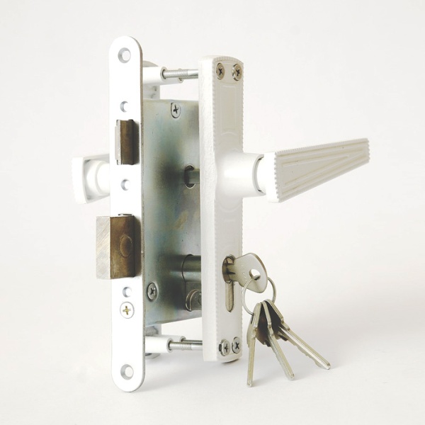 Дверной замок Зенит ЗВ4-3.01, цвет белый