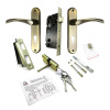 Дверной замок 405-57/45, кл.-верт., в сборе (с цилиндром), цвет ант. бронза (AB)