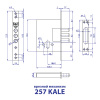 ВРЕЗНОЙ ЗАМОК ПОД ЦИЛИНДР 257 KALE SN