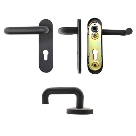 Ручка противопожарная на планке модель HP-72.1919 цвет черный, Samir Kilit