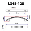 МЕБЕЛЬНАЯ РУЧКА ПЕРФО L345 128 AB МЕБЕЛЬНАЯ РУЧКА ПЕРФО L345 128 AB
