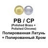 Дверная ручка на круг. накладке, модель R500A, цвет пол. латунь/пол. хром (PB/CP) Дверная ручка на круг. накладке, модель R500A, цвет пол. латунь/пол. хром (PB/CP)