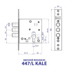ВРЕЗНОЙ ЗАМОК ПОД ЦИЛИНДР 447 KALE SN
