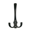 Мебельный крючок 3-рожковый, модель 3022, цвет черный (BL), усиленный