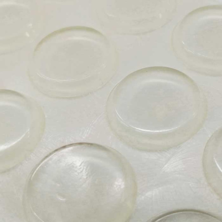 Набор круглых подпятников силиконовых прозрачных (12 шт), толщина 3*18 мм