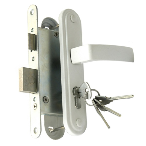 Дверной замок Зенит ЗВ4-3.05, цвет белый