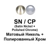 Дверная ручка на круг. накладке, модель R413, цвет мат. никель/пол. хром (SN/CP) Дверная ручка на круг. накладке, модель R413, цвет мат. никель/пол. хром (SN/CP)
