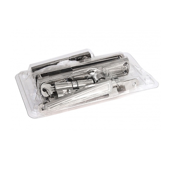 Дверной замок Зенит ЗВ4-3 ГА, цвет галв. никель