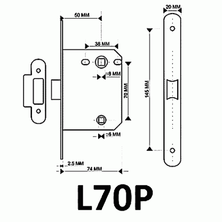 ЗАЩЕЛКА С ПЛАСТИКОВЫМ ЯЗЫЧКОМ L70P SB
