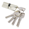 Цилиндровый механизм C100, тип: кл.-кл., 5 перфо кл., цвет: мат. никель (SN), Самир-Цинк
