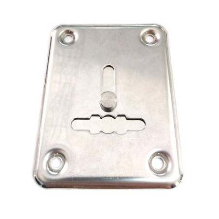 Дверная накладка сувальдная, квадрат, цвет мат. никель (SN)