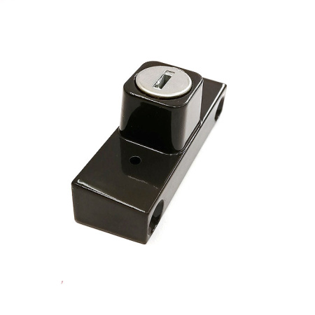 Оконный замок детский, с ключом, для пластиковых окон, цвет коричневый (BR)