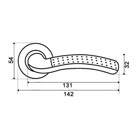 Дверная ручка на круг. накладке, модель R412, цвет пол. латунь/мат. латунь (PB/SB)