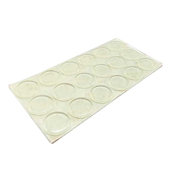 Набор круглых подпятников силиконовых прозрачных (18 шт), толщина 2*20 мм