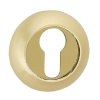 Дверная накладка, круглая, модель R1, цвет пол. латунь (PB)