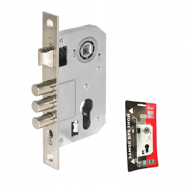 ВРЕЗНОЙ ЗАМОК ПОД ЦИЛИНДР ЗЕНИТ ЗВ7-60 SKIN ЦИНК