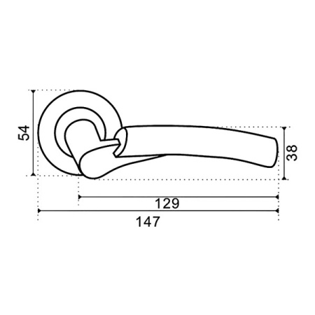 Дверная ручка на круг. накладке, модель R410, цвет пол. латунь (PB)
