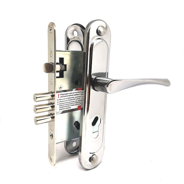 Дверной замок Зенит ЗВ4.009/17 ПРОФИ, цвет хром