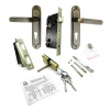Дверной замок 102-57/45, кл.-верт., в сборе (с цилиндром), цвет ант. бронза (AB)