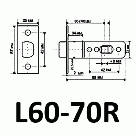 КЛАССИЧЕСКАЯ ЗАЩЕЛКА L60/70R PB