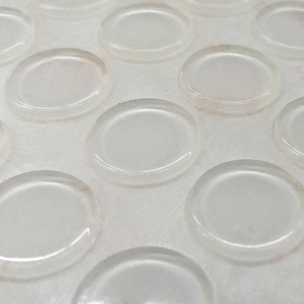 Набор круглых подпятников силиконовых прозрачных (28 шт), толщина 2*15 мм