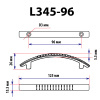 МЕБЕЛЬНАЯ РУЧКА ПЕРФО L345 96 SC МЕБЕЛЬНАЯ РУЧКА ПЕРФО L345 96 SC