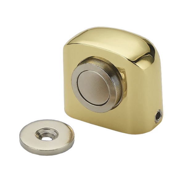 Дверной напольный упор, модель SM2, цвет пол. латунь (PB)