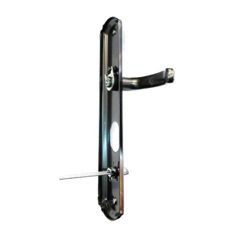 Ручка на планке для замка, левая, модель 411-L, цвет мат. никель (SN)