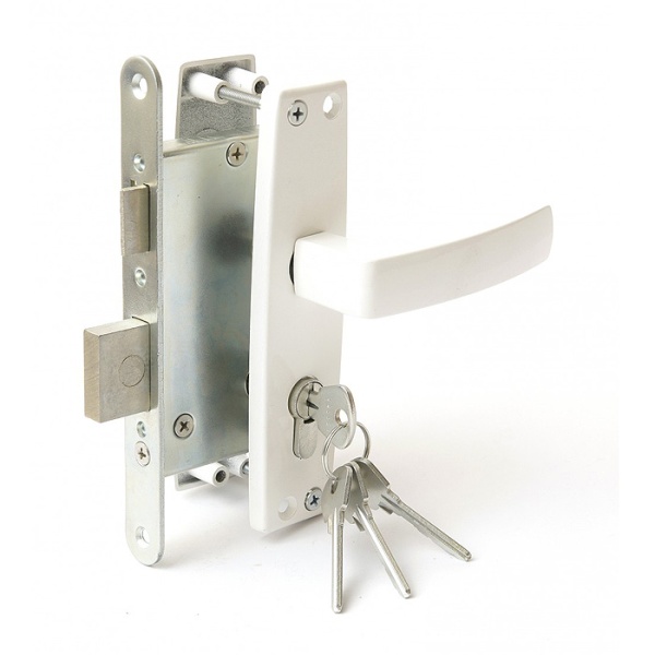 Дверной замок Зенит ЗВ4-3.04, цвет белый