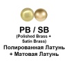 Дверная ручка на круг. накладке, модель R413, цвет пол. латунь/мат. латунь (PB/SB) Дверная ручка на круг. накладке, модель R413, цвет пол. латунь/мат. латунь (PB/SB)
