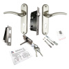 Дверной замок 412-57/45, кл.-верт., в сборе (с цилиндром), ручка перфо, цвет мат. никель (SN) Дверной замок 412-57/45, кл.-верт., в сборе (с цилиндром), ручка перфо, цвет мат. никель (SN)