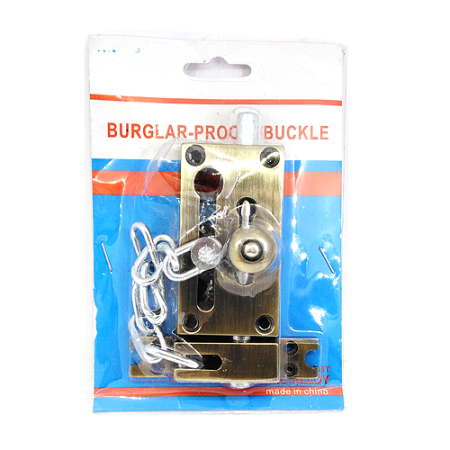 Дверная цепочка, модель 8205A, цвет ант. бронза (AB)