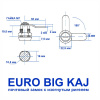 Почтовый замок, модель EURO BIG, корпус 20, 2 анг. ключа, изогнутый ригель, усиленный, Самир Kilit