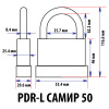 Навесной замок влагостойкий PDR-L 50, 5 анг. ключей, длинная дужка, Самир Kilit Навесной замок влагостойкий PDR-L 50, 5 анг. ключей, длинная дужка, Самир Kilit