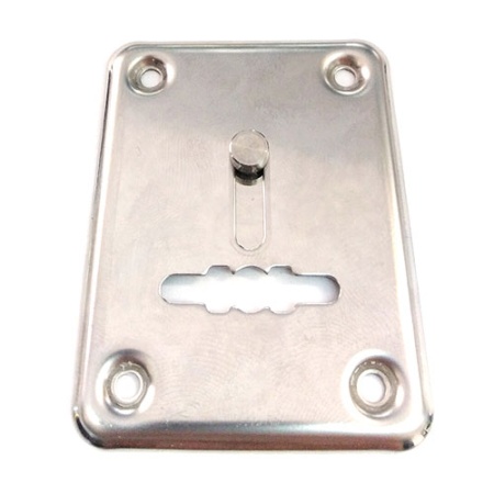 Дверная накладка сувальдная, квадрат, цвет мат. никель (SN)