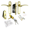Дверной замок 412-57/45, кл.-верт., в сборе (с цилиндром), ручка перфо, цвет пол. латунь (PB) Дверной замок 412-57/45, кл.-верт., в сборе (с цилиндром), ручка перфо, цвет пол. латунь (PB)
