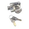 Мебельный замок, модель 339, 2 перфо ключа, цвет пол. хром (CP)