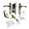 Дверной замок 504-57/45, кл.-верт., в сборе (с цилиндром), цвет ант. бронза (AB)