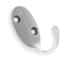 Мебельный крючок 1-рожковый, модель 951, овальный, цвет пол. хром (CP)