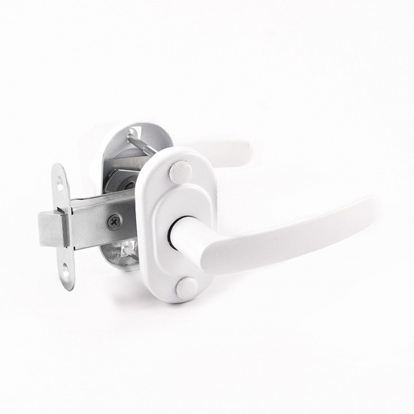 ЗАЩЕЛКА С РУЧКАМИ ОМЕГА ЗЩ2.04 БЕЛЫЙ