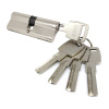Цилиндровый механизм C80, тип: кл.-кл., 5 перфо кл., цвет: мат. никель (SN), Самир-Цинк