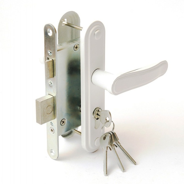 Дверной замок Зенит ЗВ4-3.03, цвет белый